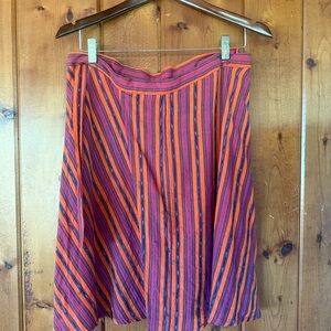Vintage Guatemalen Woven Striped Multicolor Women's Skirt